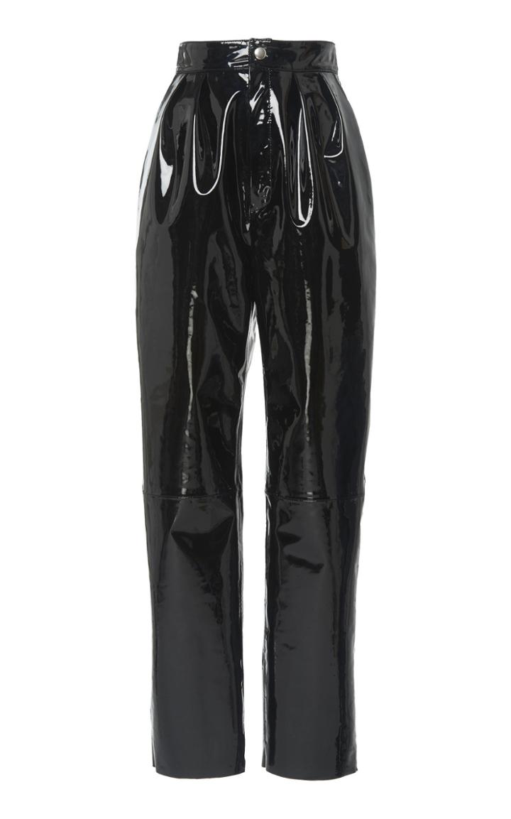 Giambattista Valli Patent Leather High-rise Pants