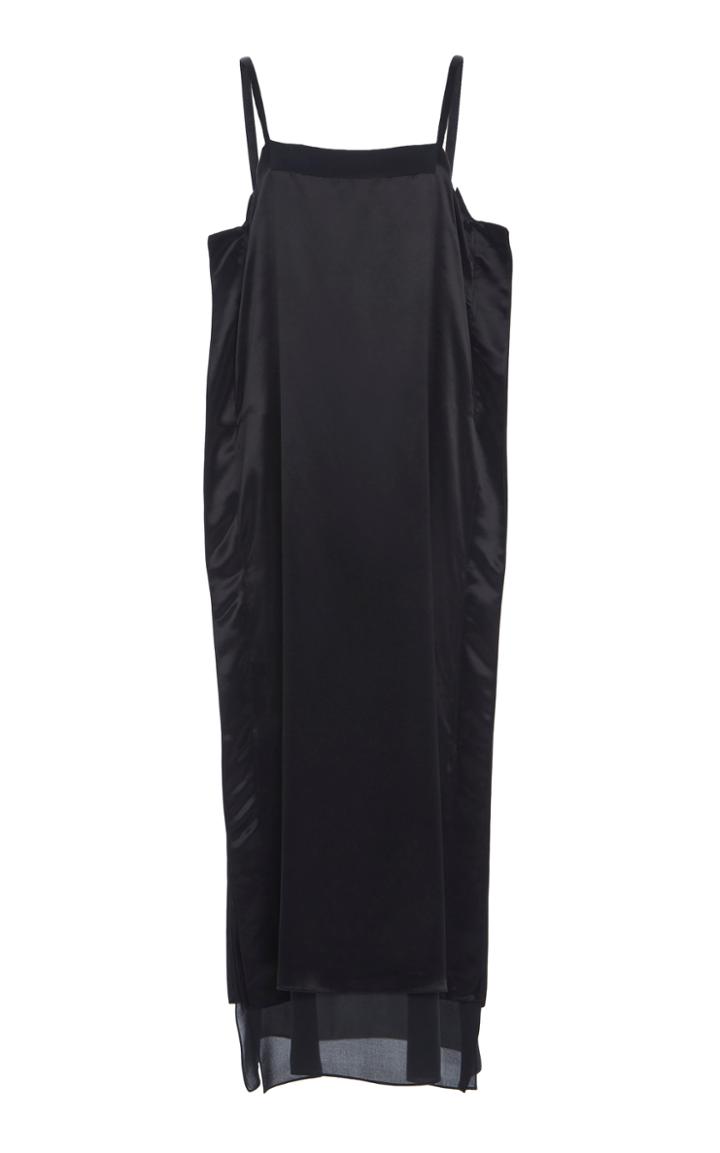 Jil Sander Lia Square Neck Satin Dress