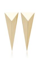 Established 18k Rose Gold Pyramid Dagger Earrings