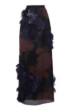 Delpozo Organza Floral Skirt