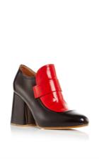 Marni Black And Indian Red Moccasin