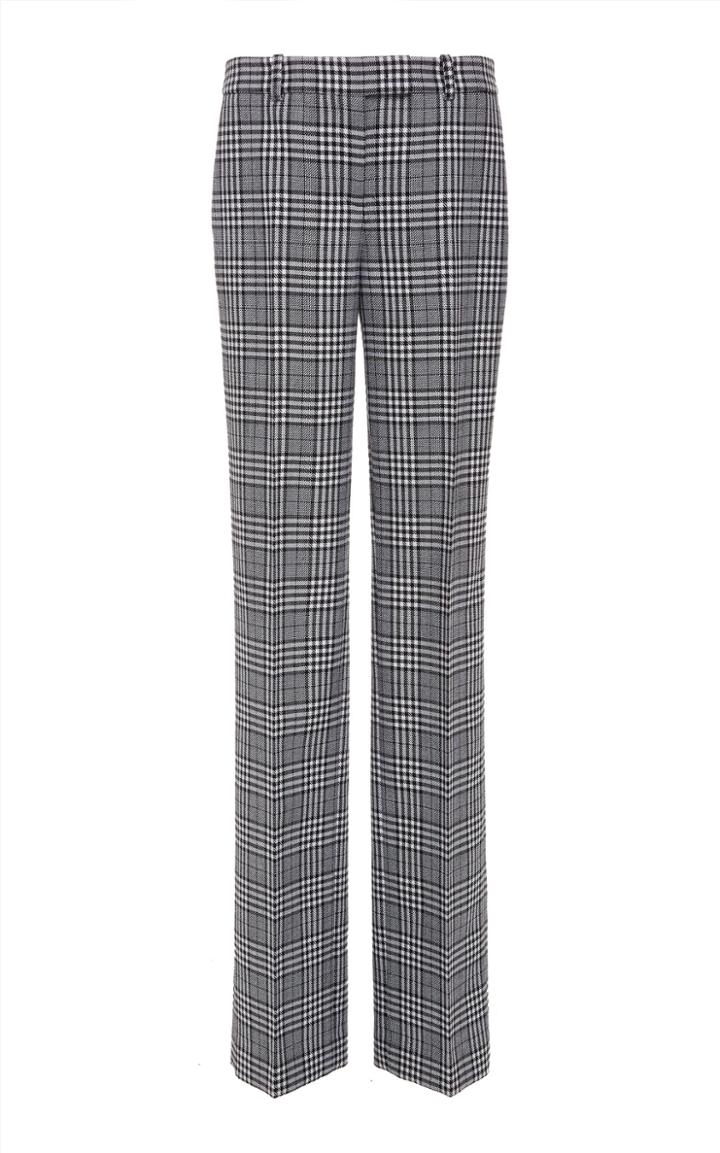 Michael Kors Collection Plaid Wool Straight-leg Pants