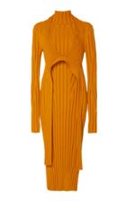 Proenza Schouler Detachable Rib-knit Wool-blend Midi Dress Size: Xs