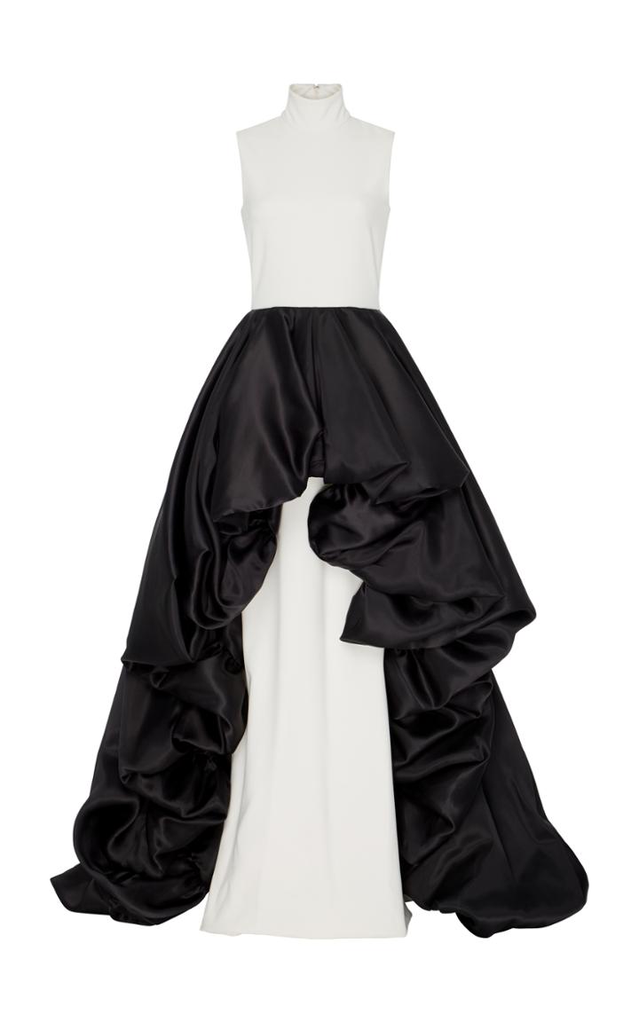 Christian Siriano Textured Crepe Trumpet Gown