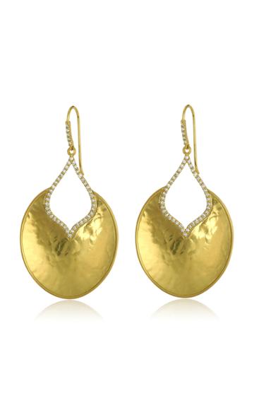 Amrapali Kalika Open 18k Yellow-gold And Diamond Raindrop Earrings