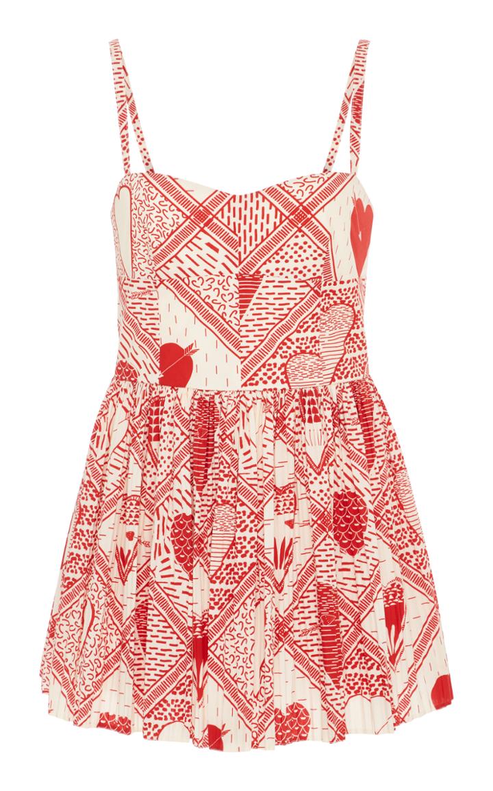 Red Valentino Heart Print Mini Dress