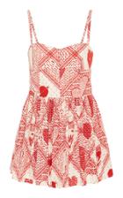 Red Valentino Heart Print Mini Dress