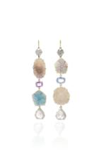 Sylva & Cie One-of-a-kind Carved Opal Flower Earrings