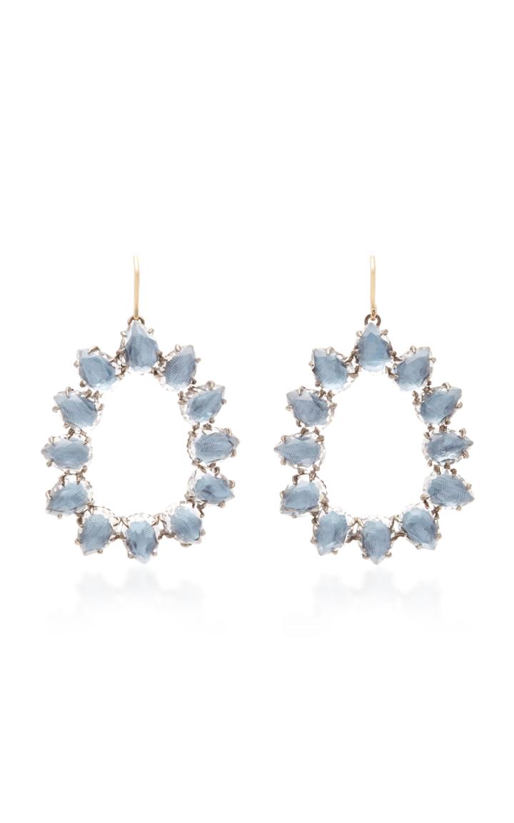 Larkspur & Hawk Caterina Small Frame Gold And Quartz Earrings