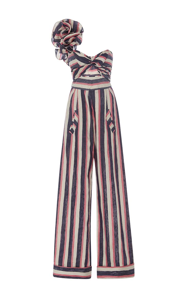 Johanna Ortiz Bahama Ruffled One Shoulder Jumpsuit