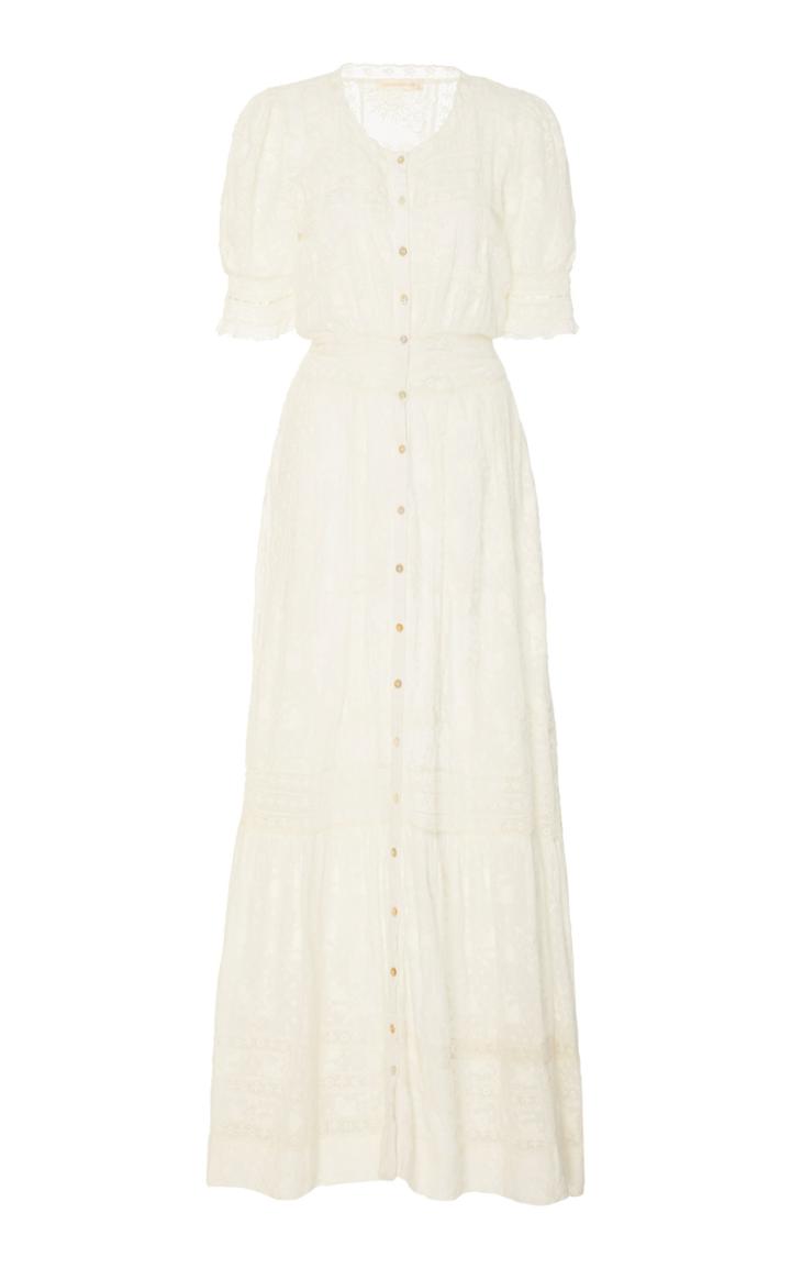 Moda Operandi Loveshackfancy Minka Cotton Eyelet Maxi Dress Size: 00