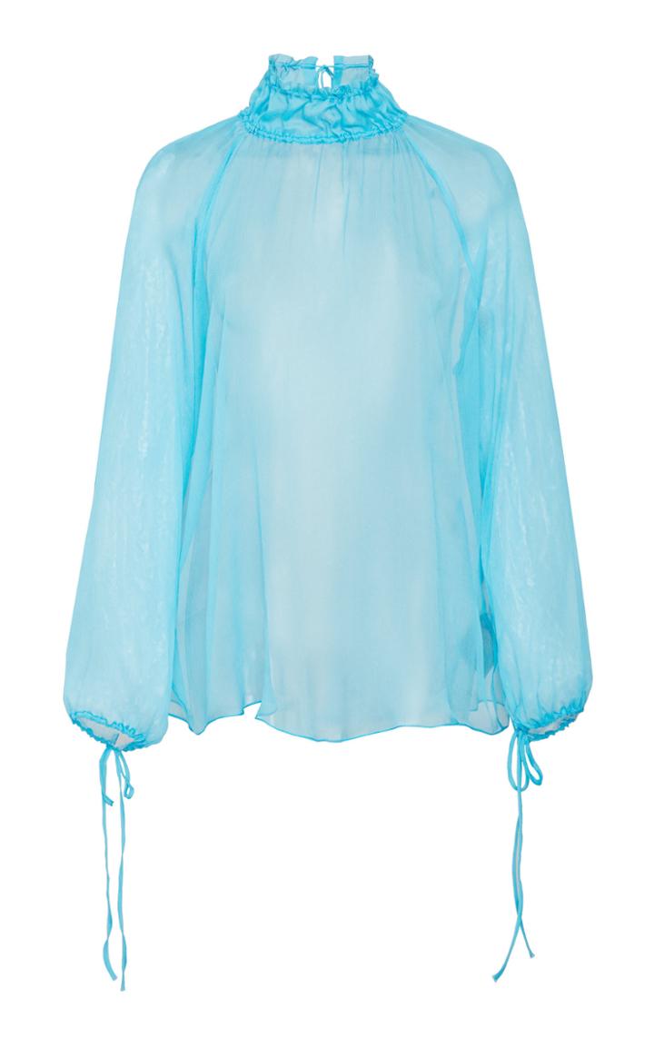 Juan Carlos Obando Split Back High Neck Top