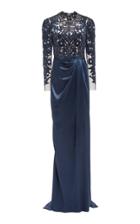 Moda Operandi Marchesa Lasercut Velvet Gown