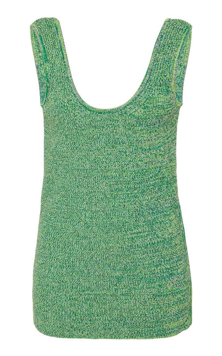 Tibi Tech Tweedy Sweater Decollete Tank