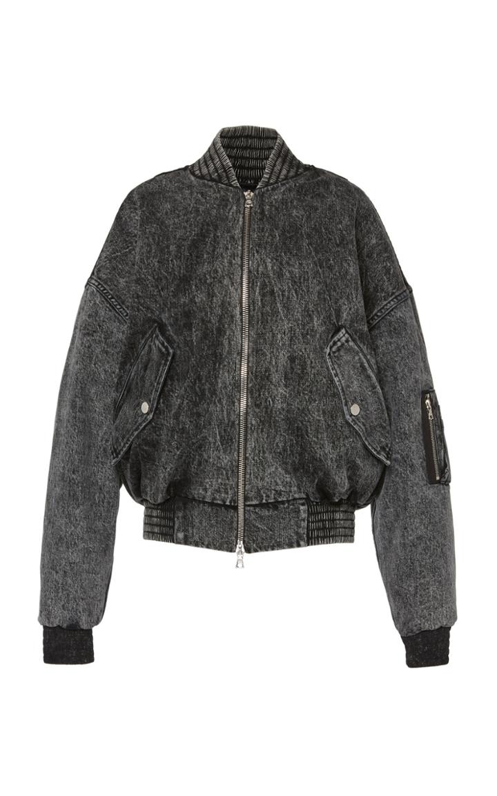 Amiri Oversized Acid Wash Bomber