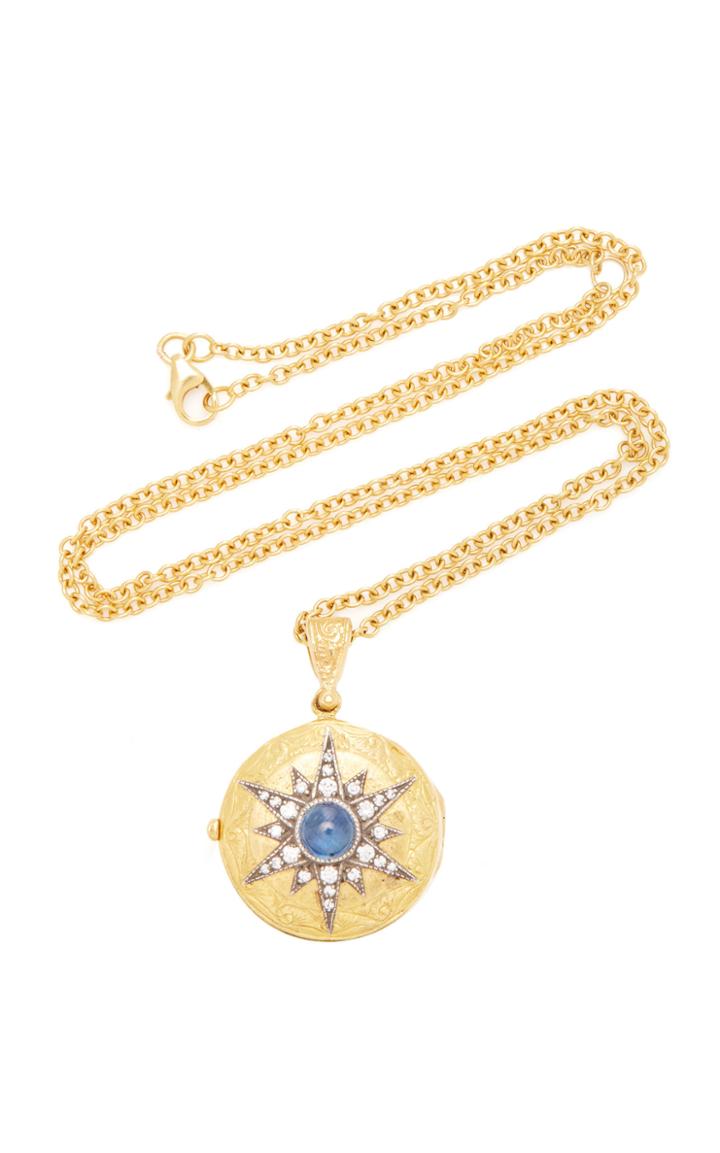 Moda Operandi Arman Sarkisyan 22k Gold And Sapphire Starburst Locket Necklace