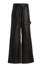 Common Leisure Feel Biz. Leather Wide-leg Cargo Pants