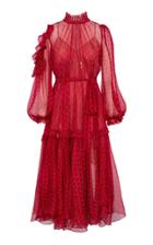 Maria Lucia Hohan Jess Printed Mousseline Midi Dress