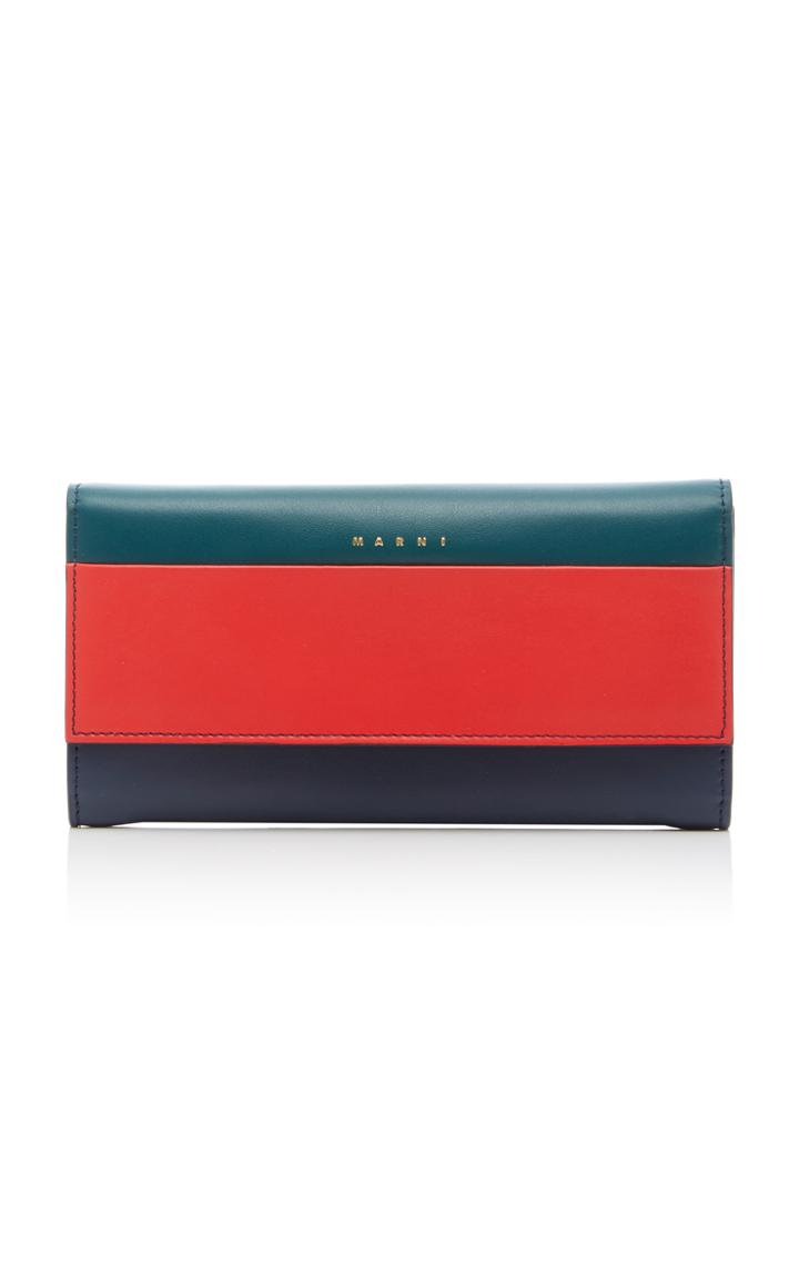 Marni Color Block Flap Wallet