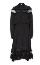 Rochas Dress In Silk Crepe De Chine
