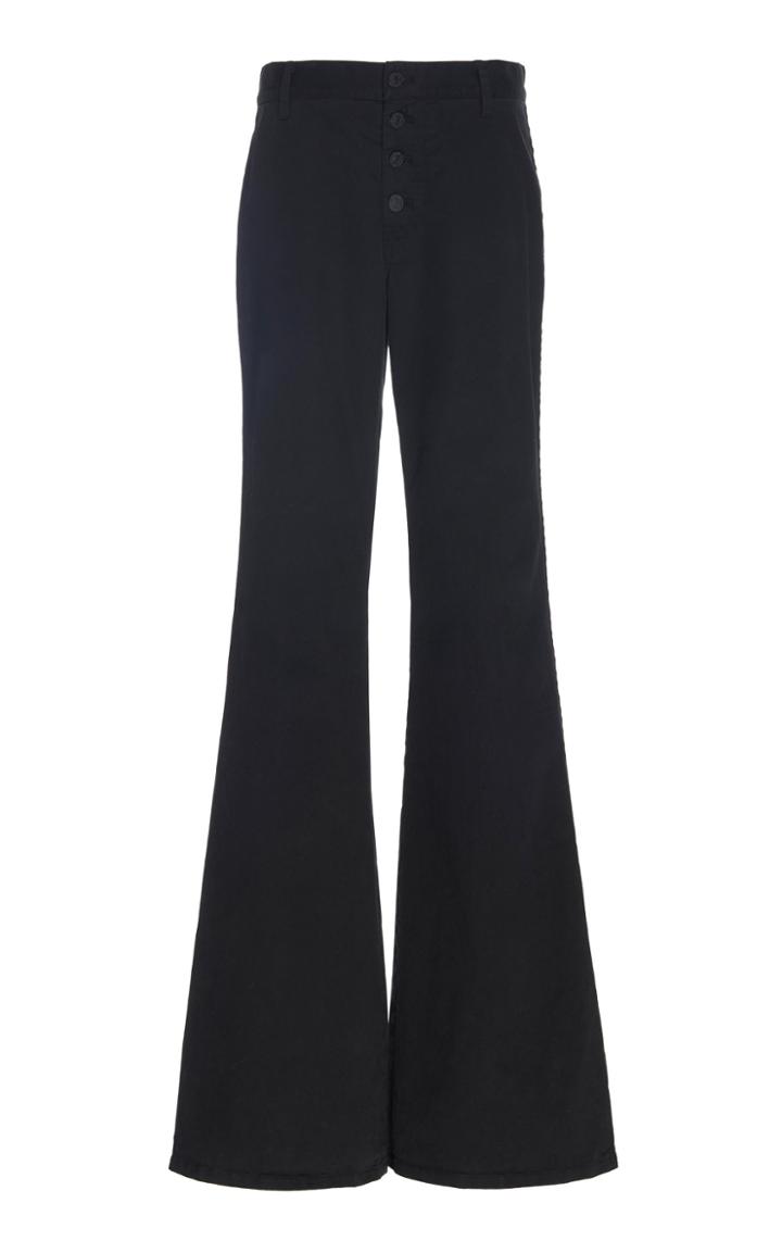 Nili Lotan Athens Stretch-cotton Flared Pants
