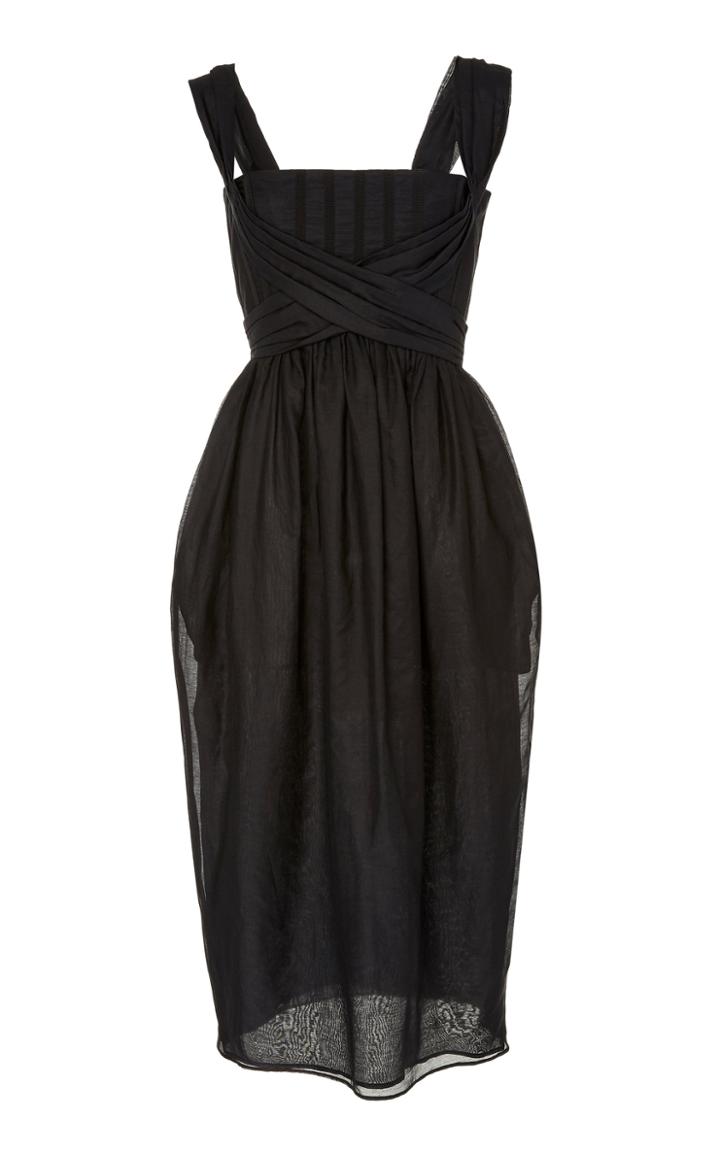 Brock Collection Cotton-gauze Midi Dress