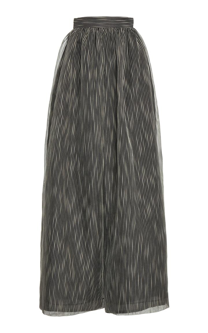 Moda Operandi Martin Grant Striped Cotton-silk Wide-leg Pants