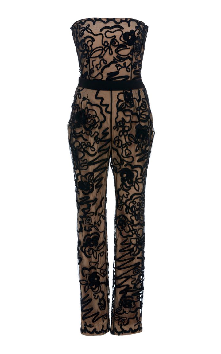 Moschino Embroidered Tulle Jumpsuit