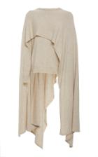 Deveaux Asymmetric Ribbed-knit Cashmere Sweater