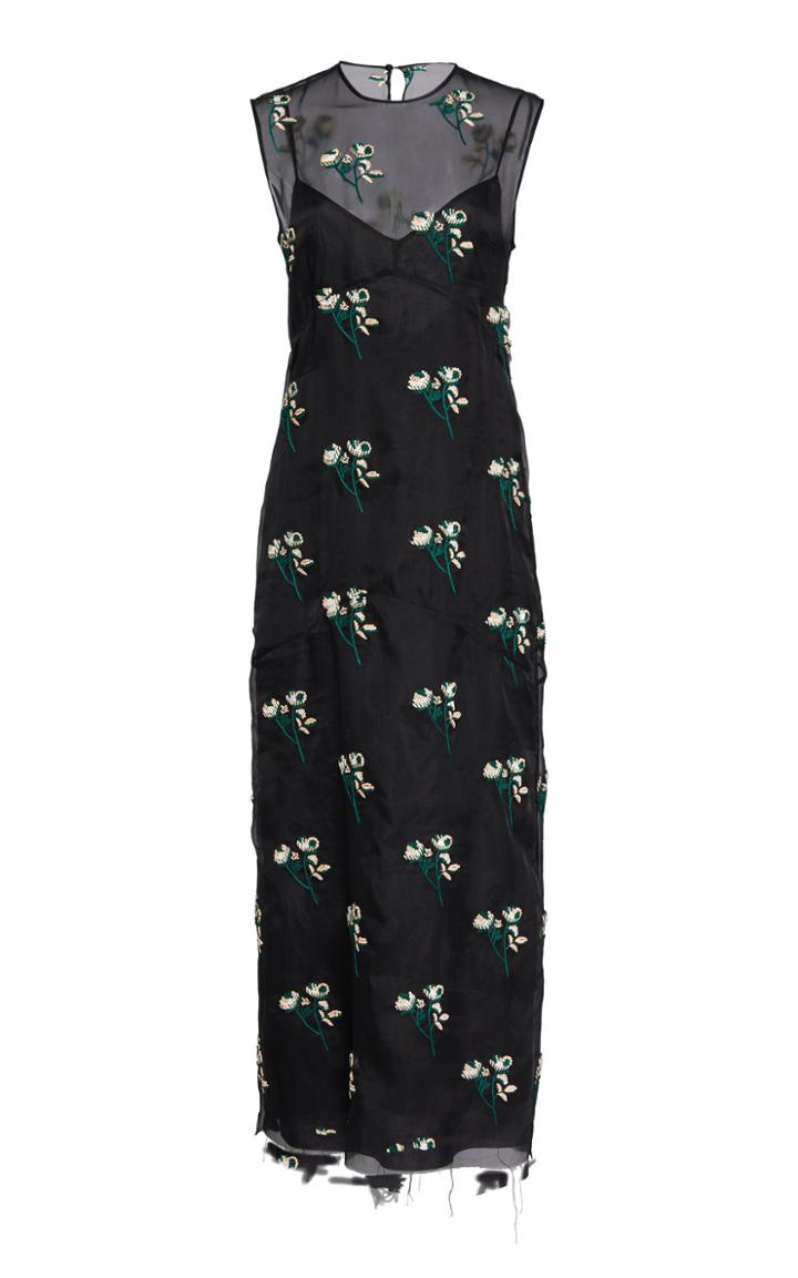 Moda Operandi Marina Moscone Floral-print Silk-blend Dress Size: 0