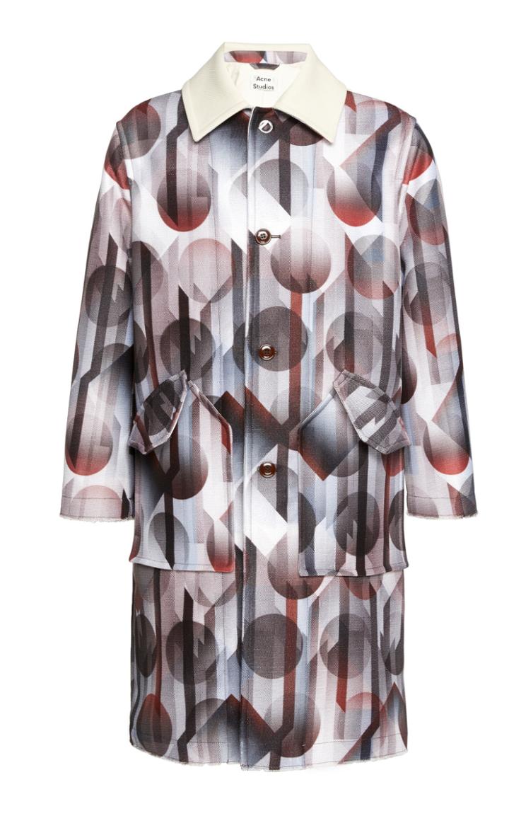 Acne Studios Oakland Printed Overcoat