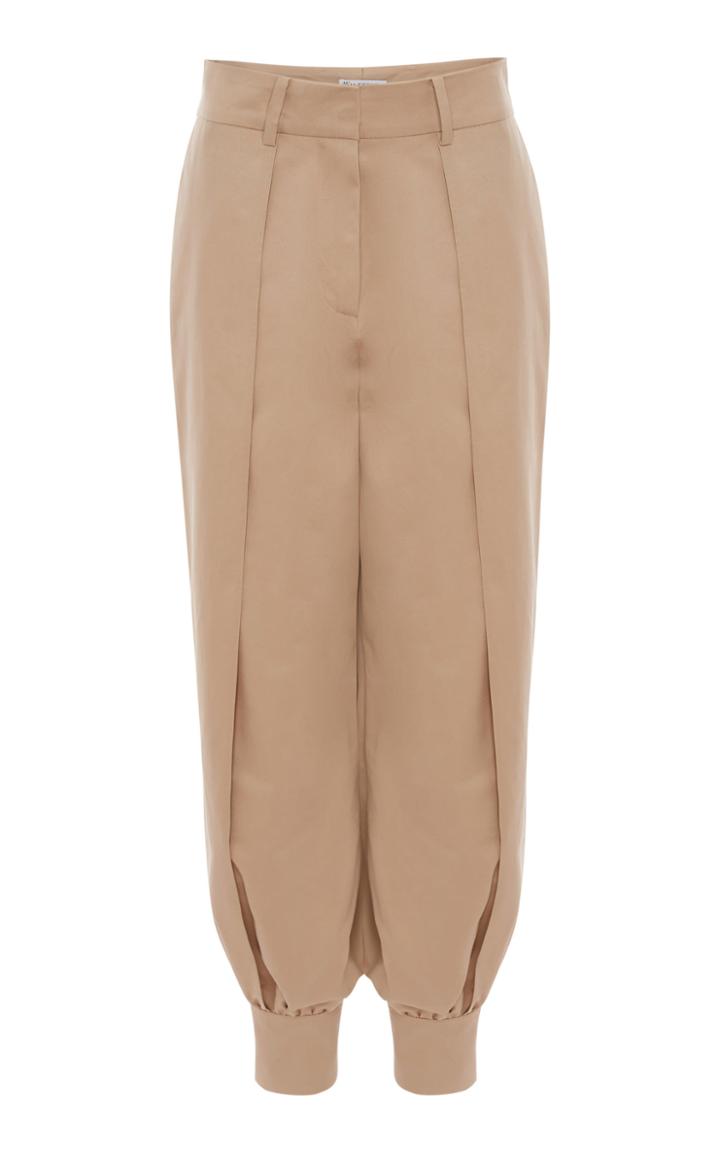 Moda Operandi Jw Anderson Pleated Cotton Tapered-leg Trousers