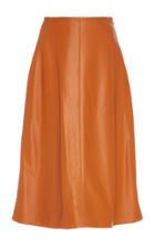 Moda Operandi Sally Lapointe Draped Leather Midi Skirt Size: 2