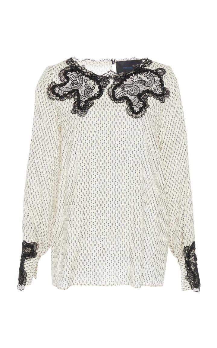 Costarellos Gossamer Lace Blouse