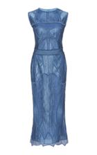 Costarellos Grid Lace Sheath Dress