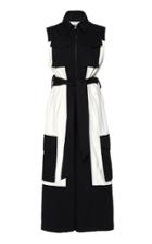 Ami Sleeveless Belted Cotton-blend Vest