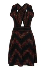 M Missoni Short Jacquard Dress With Criss Cross Back