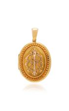 Vela Antique 14k Gold Glass Locket