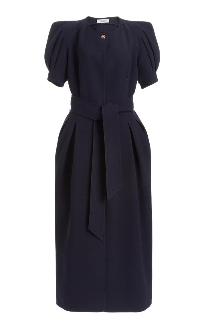 Moda Operandi Gabriela Hearst Eos Cinched Waist Wool Midi Dress