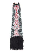Andrew Gn Sequin Embroidered Feather Gown