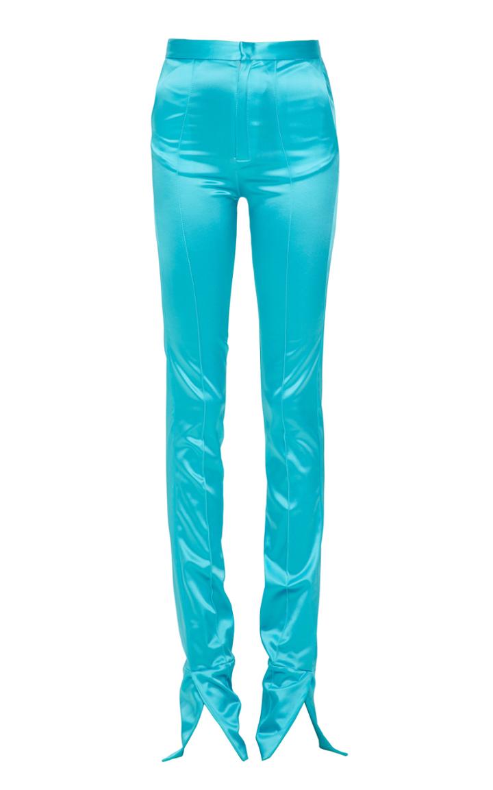 Moda Operandi Mach & Mach Aqua Blue Stretchy Pants