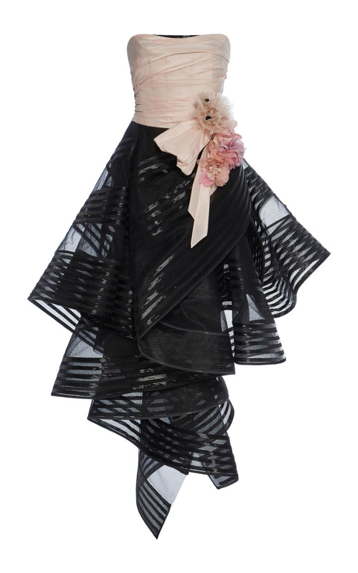 Marchesa Sculpted Tea Length Gown