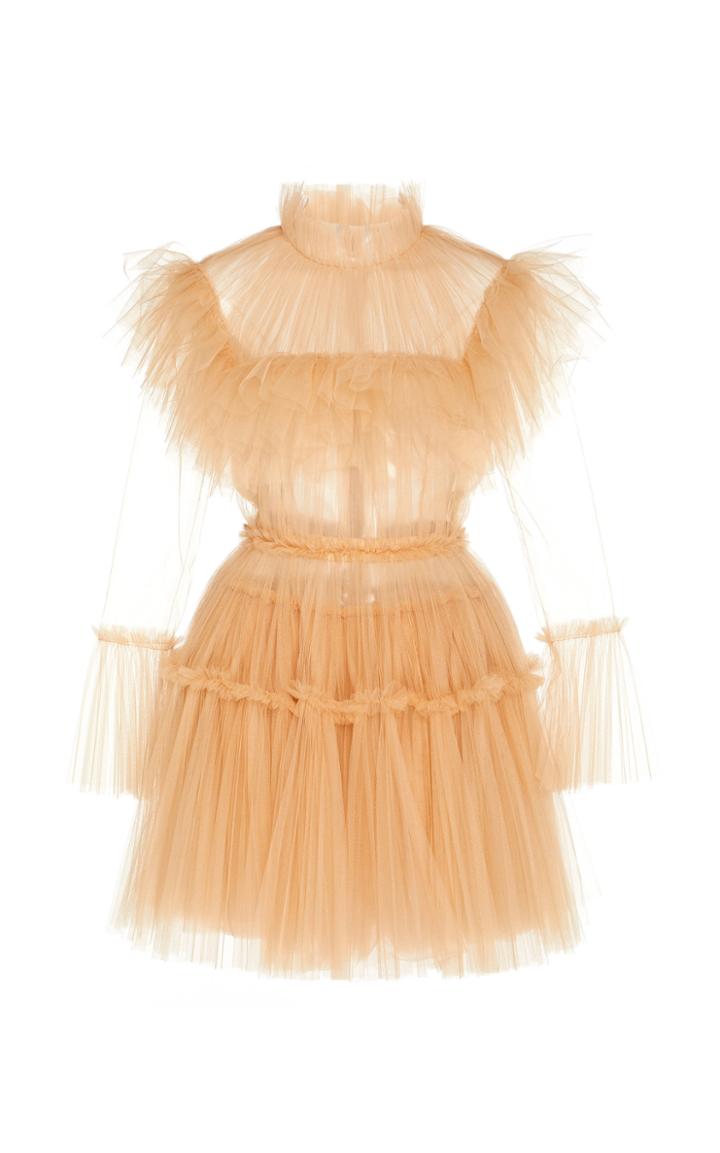 Khaite Paula Pleated Tulle Dress