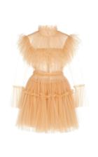 Khaite Paula Pleated Tulle Dress