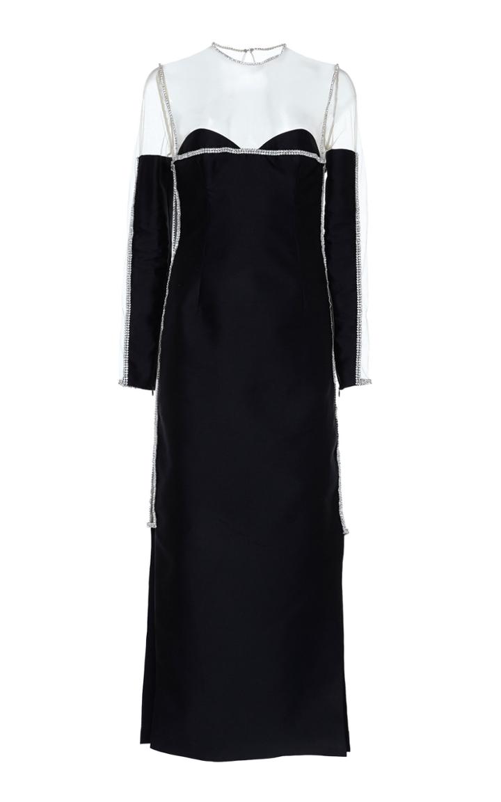 Moda Operandi Sandra Mansour Cette Nuit Crystal-embellished Mikado Midi Dress Size: