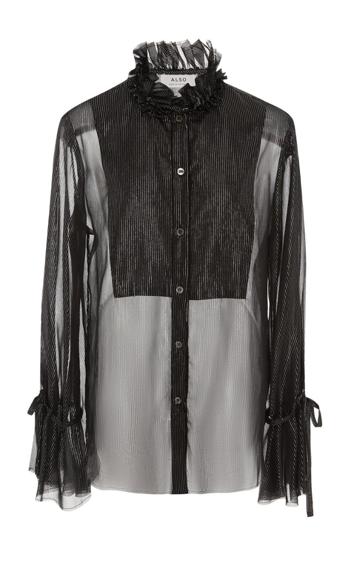Also Gwenyth Sheer Metallic Blouse