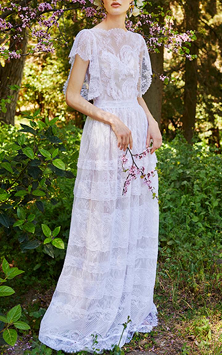 Costarellos Bridal Neoromantic Chantilly Lace Dress