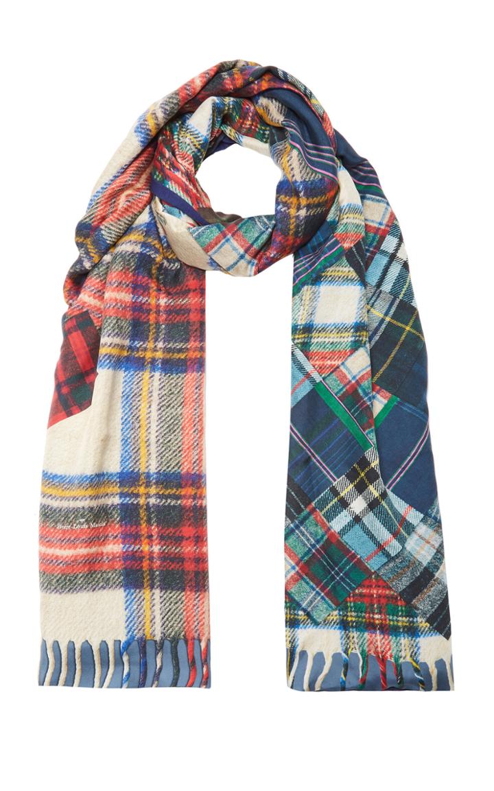 Pierre-louis Mascia Plaid Patchwork Scarf