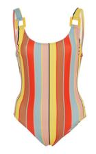 Solid & Striped Stella Buckle Striped One-piece Swimsuit