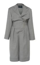 Giambattista Valli Notched Lapel Crepe Jumpsuit
